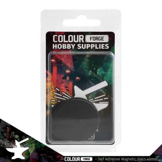 Colour Forge Self-adhesive Magnetic Discs 40mm x5