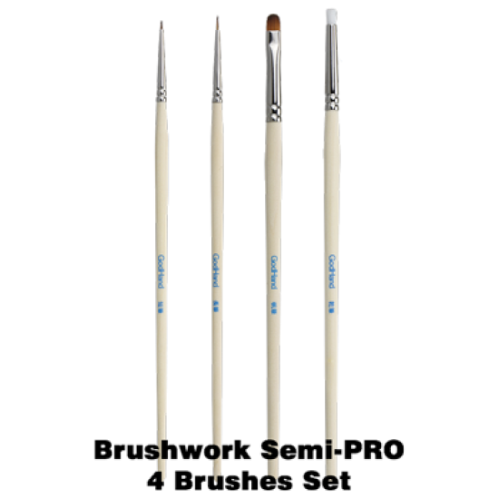 GodHand Brushwork Semi-PRO 4 Brush Set