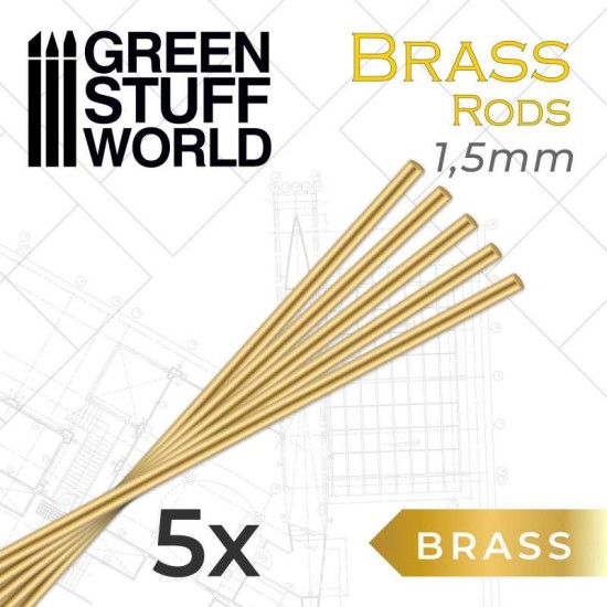 Green Stuff World Pinning Brass Rods 1.5mm