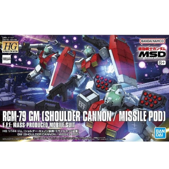 Gunpla HG 1/144 RGM-79 GM Shoulder Cannon Missile Pod